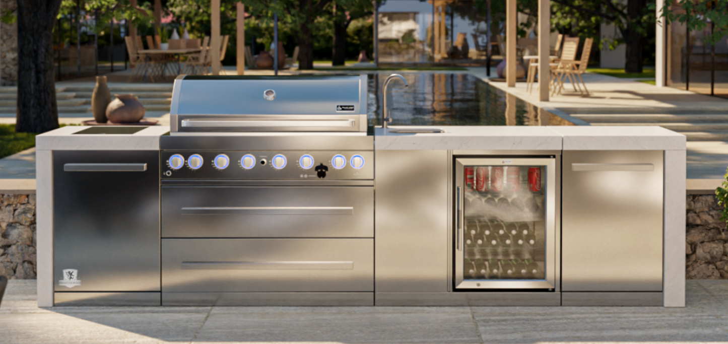Mont Alpi 6-burner Deluxe Island With A Beverage Center MAi805-DBEV - 132''