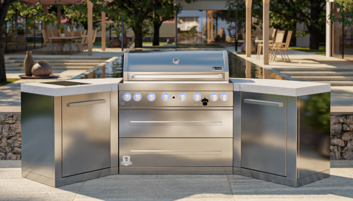 Mont Alpi 6-burner island grill with 45-degree corners MAi805-45 - 110''