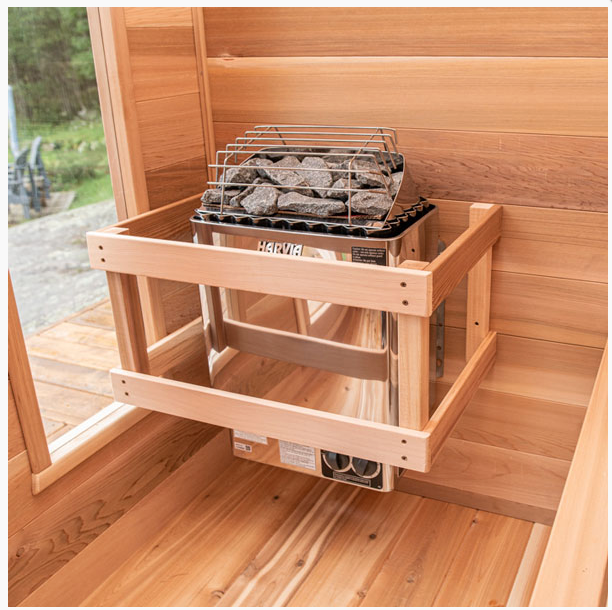 CT Georgian Cabin Sauna with Porch | 2-6 People | Wood or Electric Heater