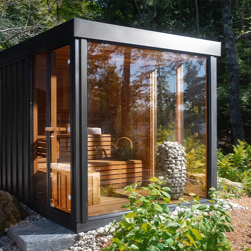 Outdoor Orion Sauna - 7 Person - Clear Red Cedar