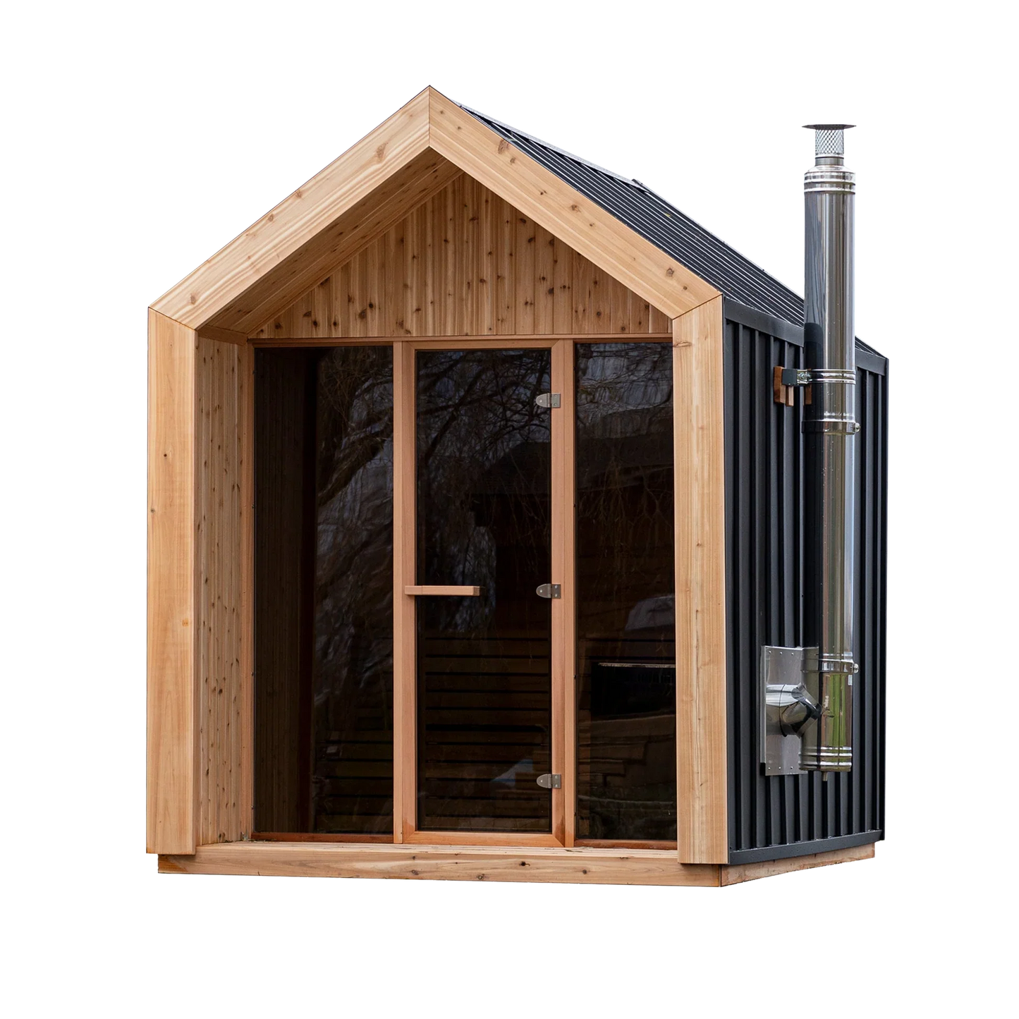 Outdoor Hudson Sauna - 6 Person - Knotty Red Cedar