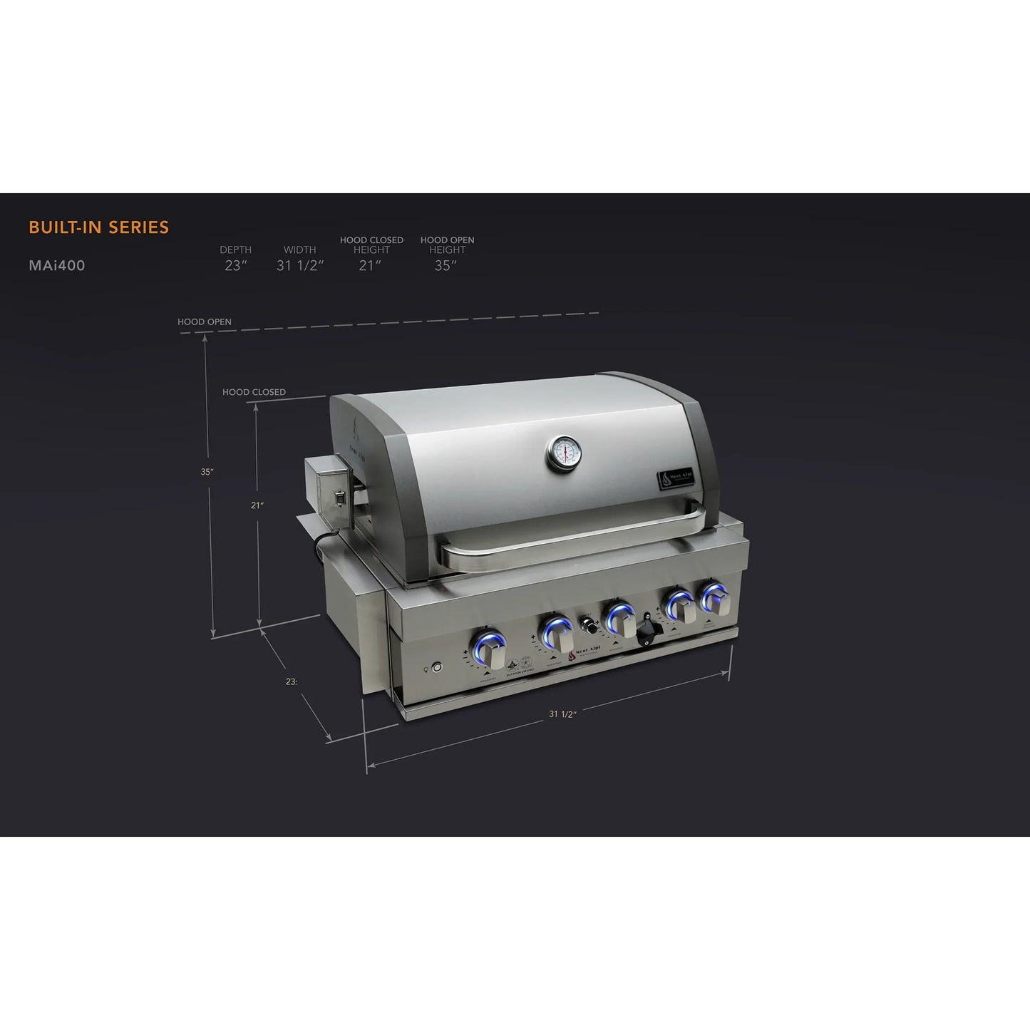 Mont Alpi 400 Built-In Gas Grill (MABi400)