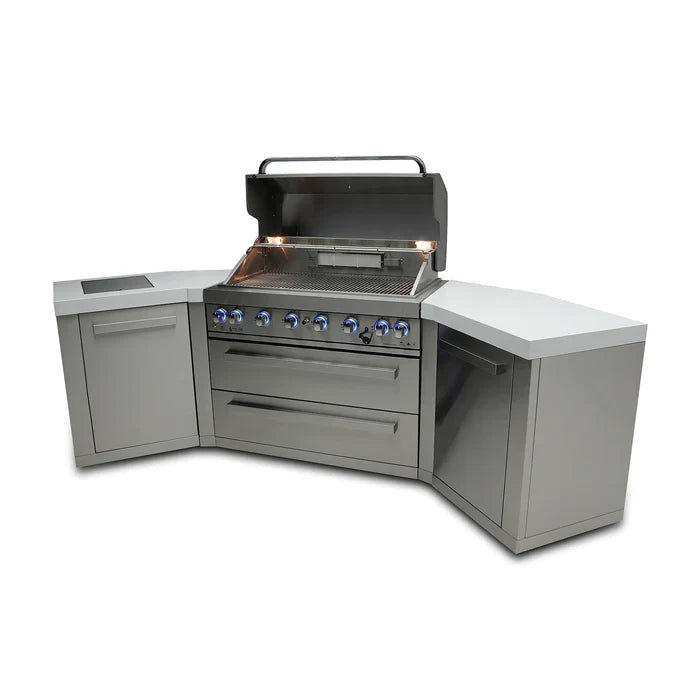 Mont Alpi 6-burner island grill with 45-degree corners MAi805-45 - 110''