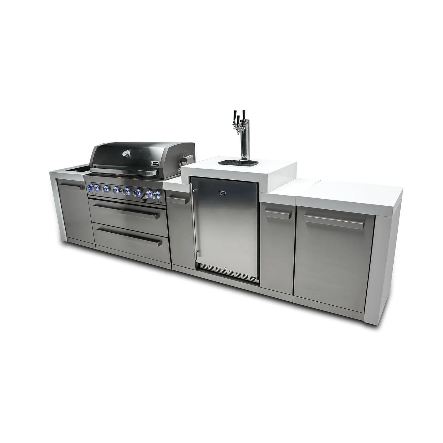 Mont Alpi 805 Deluxe Island with a Kegerator - MAi805-DKEG - 142''