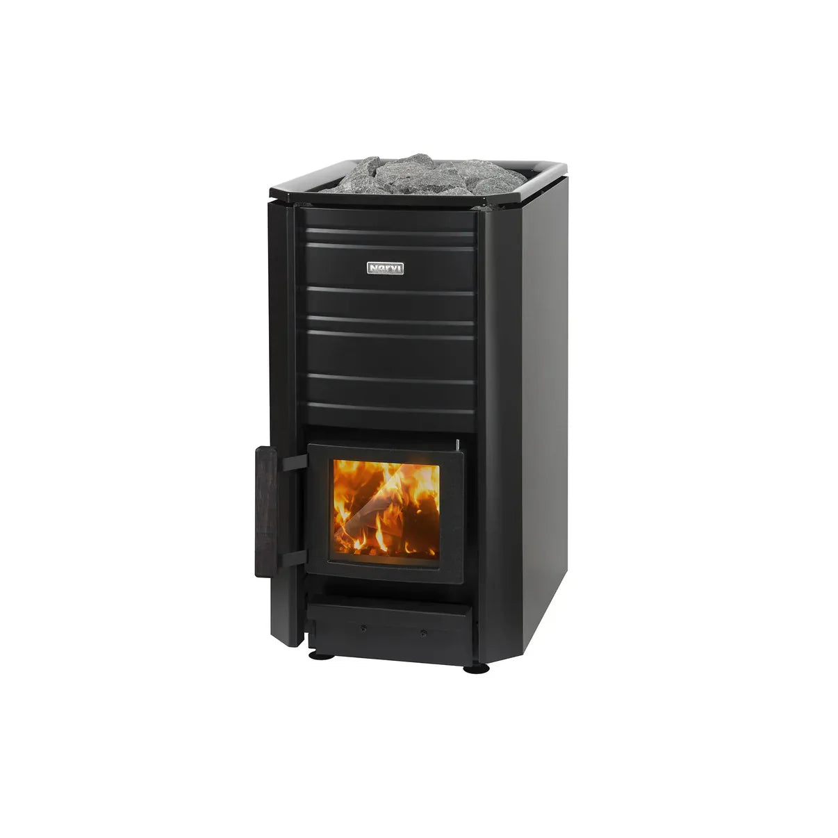 Narvi Black Wood Burning Sauna Heater 24 + Box of Sauna Rocks