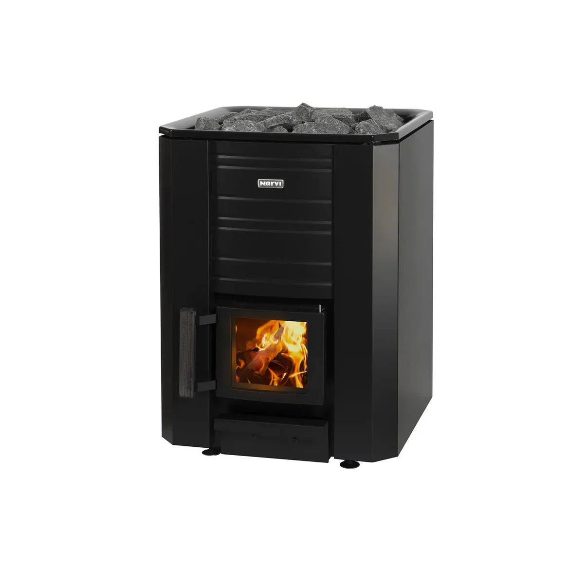 Narvi Black Wood Burning Sauna Heater 16 + Box of Sauna Rocks