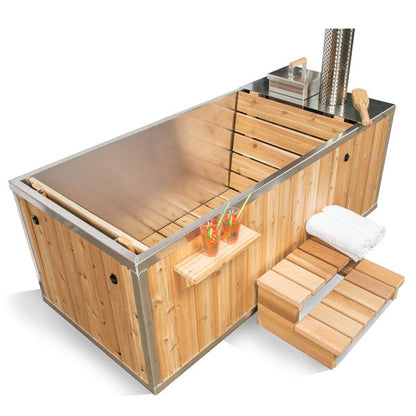 The Cascade Tub 3'x7' - Knotty Red Cedar