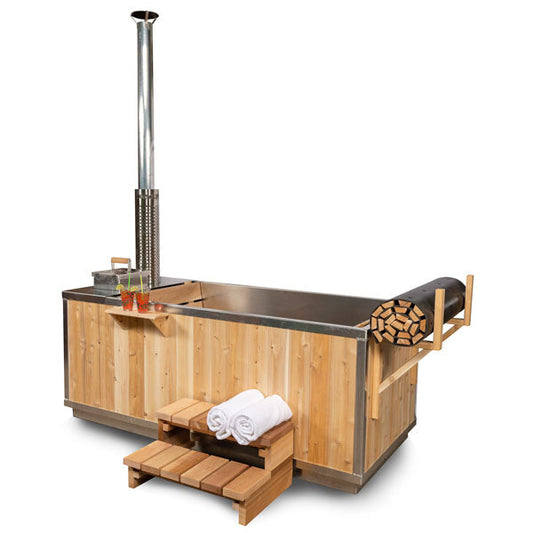 The Cascade Tub 3'x7' - Knotty Red Cedar