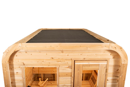 Dundalk Canadian Timber Luna White Cedar Outdoor Sauna | 2-4 People | Wood or Electric Heater