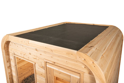 Dundalk Canadian Timber Luna White Cedar Outdoor Sauna | 2-4 People | Wood or Electric Heater