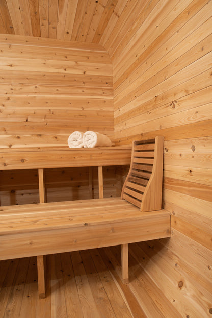 Dundalk Canadian Timber Luna White Cedar Outdoor Sauna | 2-4 People | Wood or Electric Heater