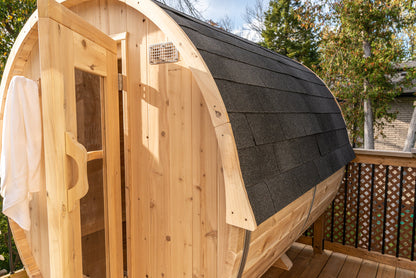 Dundalk 4 Person White Cedar Outdoor Sauna Harmony | 2-4 People | Wood or Electric Heater