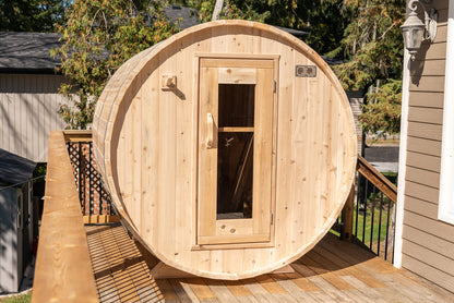Dundalk 4 Person White Cedar Outdoor Sauna Harmony | 2-4 People | Wood or Electric Heater