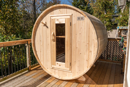 Dundalk 4 Person White Cedar Outdoor Sauna Harmony | 2-4 People | Wood or Electric Heater