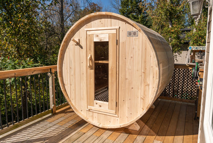 Dundalk 4 Person White Cedar Outdoor Sauna Harmony | 2-4 People | Wood or Electric Heater