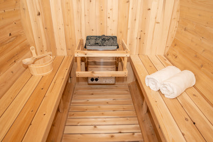 Dundalk 4 Person White Cedar Outdoor Sauna Harmony | 2-4 People | Wood or Electric Heater