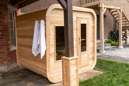 Dundalk Canadian Timber Luna White Cedar Outdoor Sauna | 2-4 People | Wood or Electric Heater