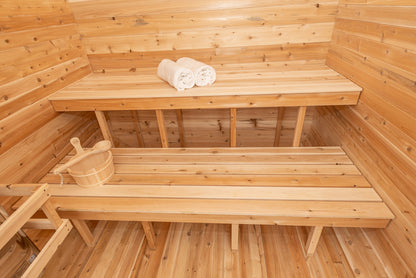 Dundalk Canadian Timber Luna White Cedar Outdoor Sauna | 2-4 People | Wood or Electric Heater
