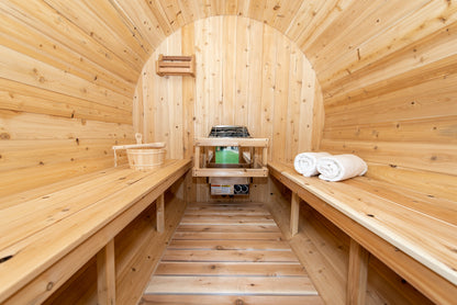 Dundalk 4 Person White Cedar Outdoor Sauna Harmony | 2-4 People | Wood or Electric Heater