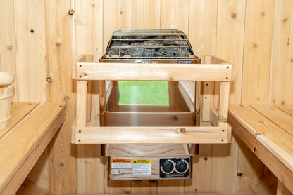 Dundalk 4 Person White Cedar Outdoor Sauna Harmony | 2-4 People | Wood or Electric Heater