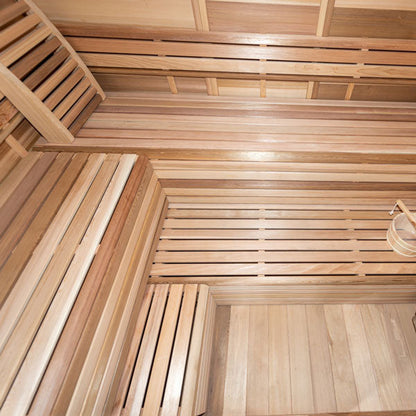 Outdoor 670P Pure Cube Sauna - With Porch - Clear Red Cedar