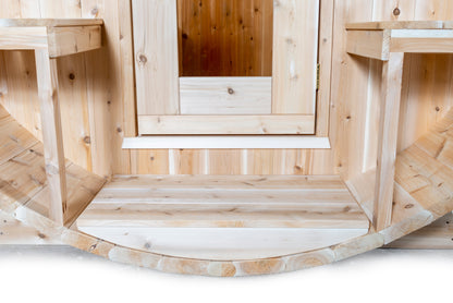 Dundalk Canadian Timber White Cedar Serenity Outdoor Sauna | 2-4 People | Wood or Electric Heater