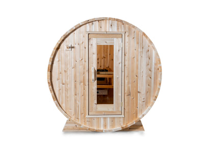Dundalk 4 Person White Cedar Outdoor Sauna Harmony | 2-4 People | Wood or Electric Heater
