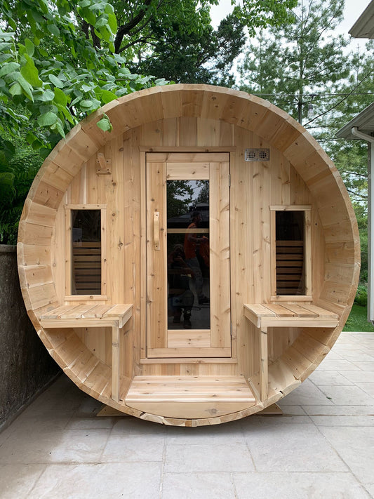 Dundalk Canadian Timber White Cedar Tranquility Outdoor | 2-4 People | Wood or Electric Heater
