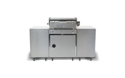 Mont Alpi 957FCRS Propane Island W/ Compact Refrigerator, Infrared Rear Burner & Rotisserie Kit - MA-957FCRD