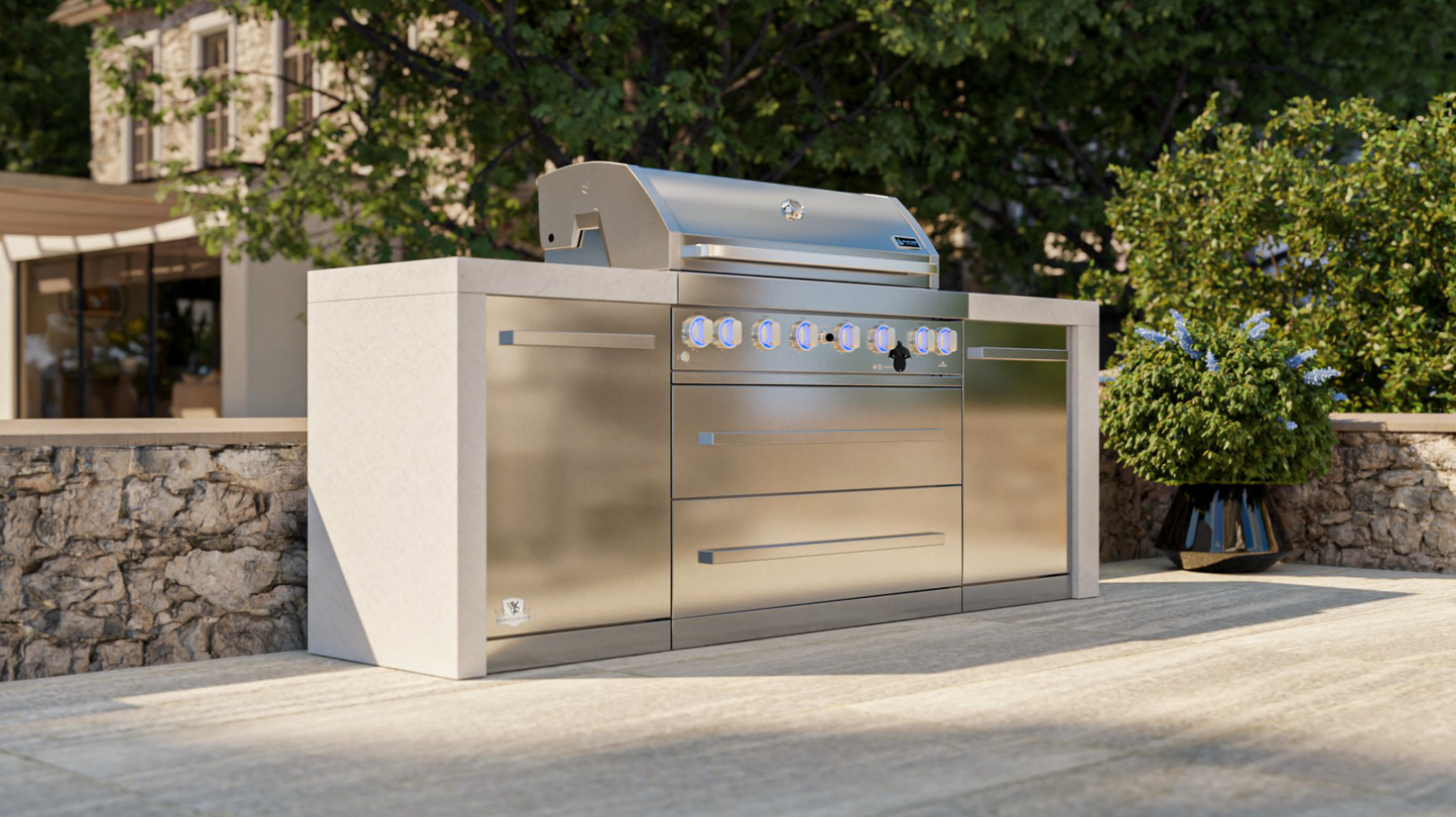 Mont Alpi 6-burner Deluxe Island MAi805-D - 94''