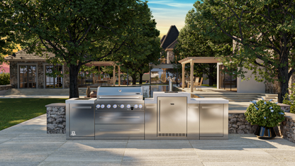 Mont Alpi 805 BBQ Grill Island with Kegerator - MAi805-KEG 142''
