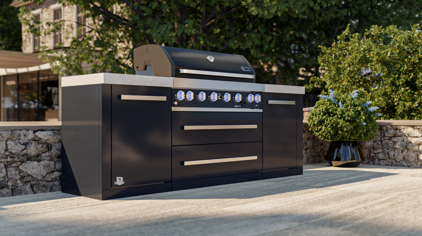 Mont Alpi 805 Black Stainless Steel Island MAi805-BSS - 94''