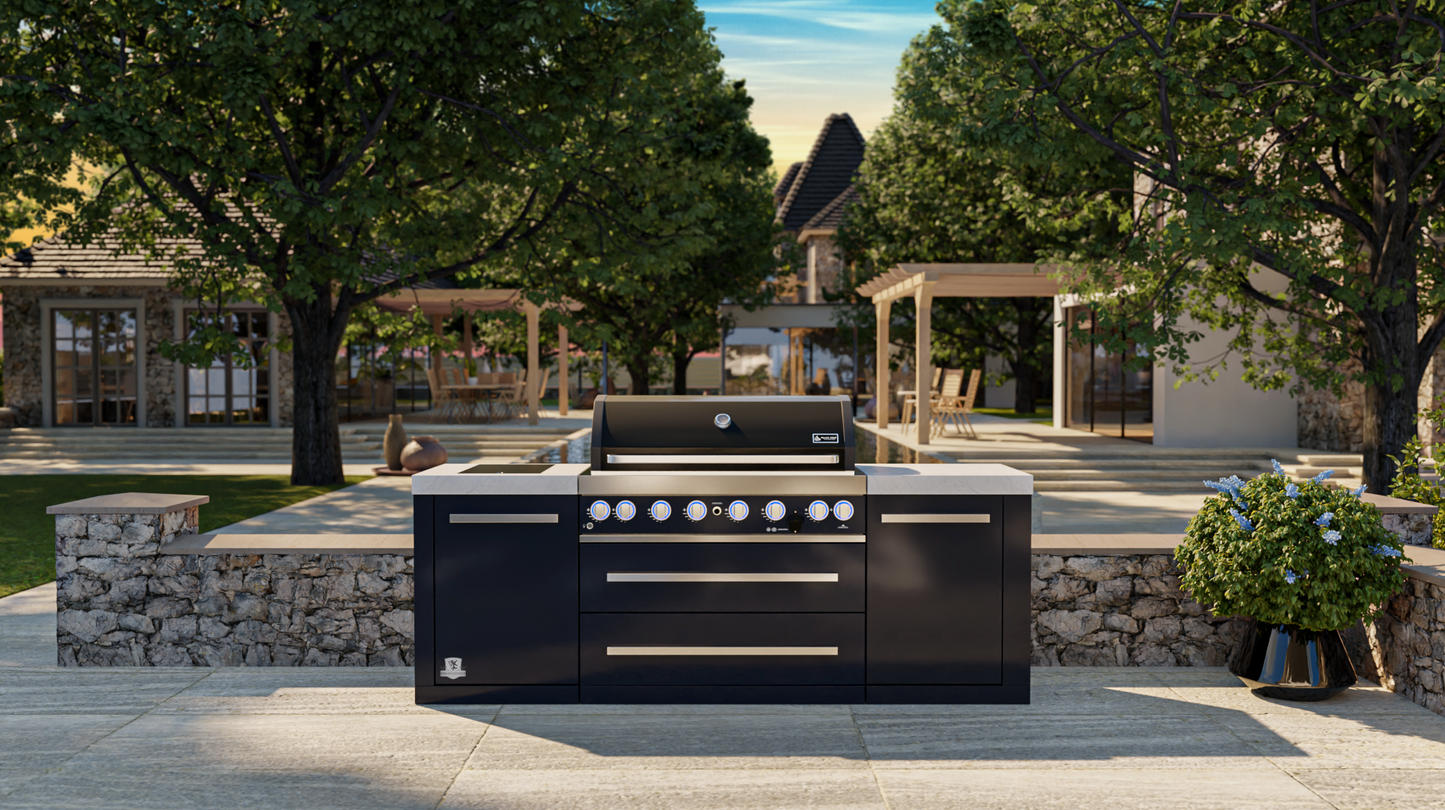 Mont Alpi 805 Black Stainless Steel Island MAi805-BSS - 94''