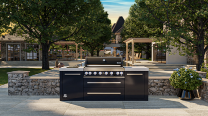 Mont Alpi 805 Black Stainless Steel Island MAi805-BSS - 94''