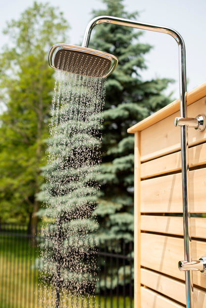 Dundalk Canadian Timber Savannah Standing Outdoor Shower  40" x 40" Platform