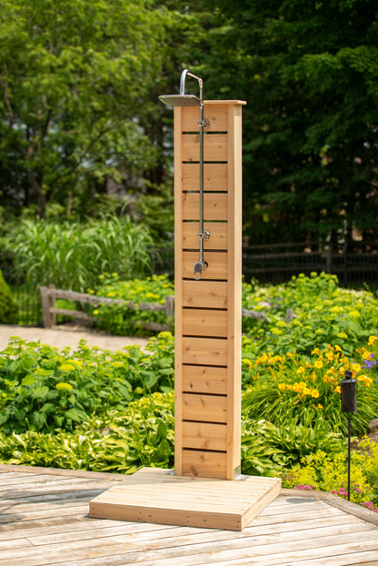 Dundalk Canadian Timber Sierra Pillar Outdoor Shower  31" x 31" Platform