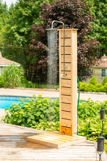 Dundalk Canadian Timber Sierra Pillar Outdoor Shower  31" x 31" Platform