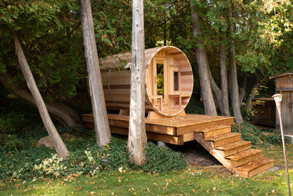 Dundalk Canadian Timber White Cedar Tranquility Outdoor | 2-4 People | Wood or Electric Heater