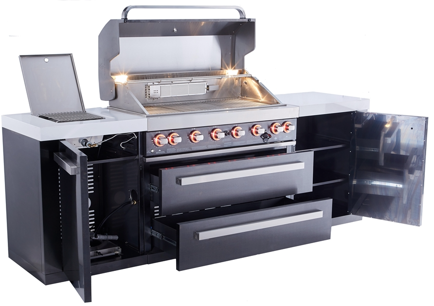 Mont Alpi 805 Black Stainless Steel Island MAi805-BSS - 94''