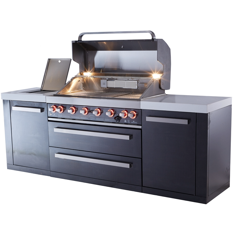 Mont Alpi 805 Black Stainless Steel Island MAi805-BSS - 94''