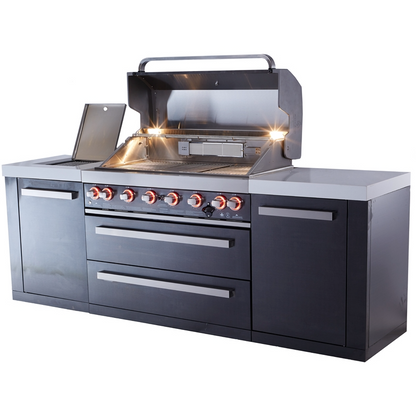 Mont Alpi 805 Black Stainless Steel Island MAi805-BSS - 94''