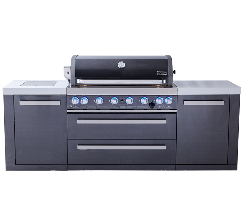 Mont Alpi 805 Black Stainless Steel Island MAi805-BSS - 94''
