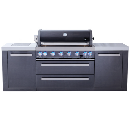 Mont Alpi 805 Black Stainless Steel Island MAi805-BSS - 94''