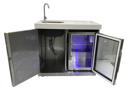 Mont Alpi 6-burner Deluxe Island With A Beverage Center MAi805-DBEV - 132''