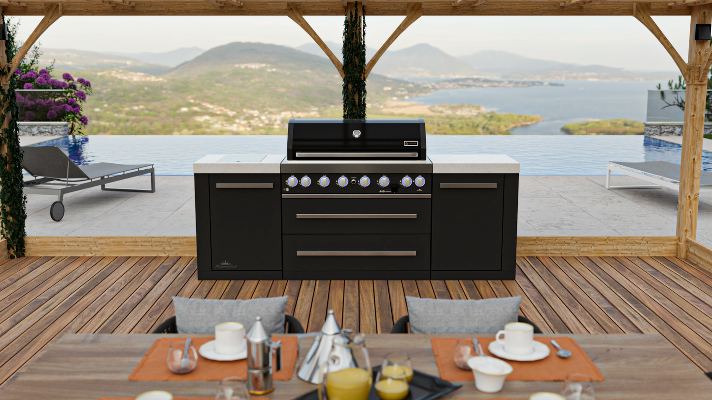 Mont Alpi 805 Black Stainless Steel Island MAi805-BSS - 94''