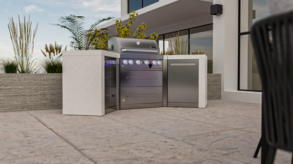 Mont Alpi 4-burner Deluxe Island with 45-degree corners MAi400-D45 - 106''