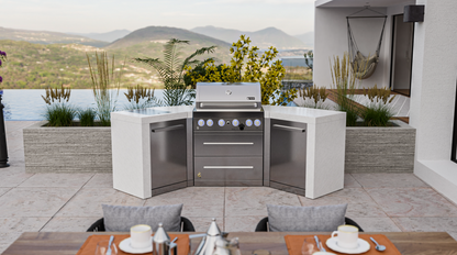 Mont Alpi 4-burner Deluxe Island with 45-degree corners MAi400-D45 - 106''