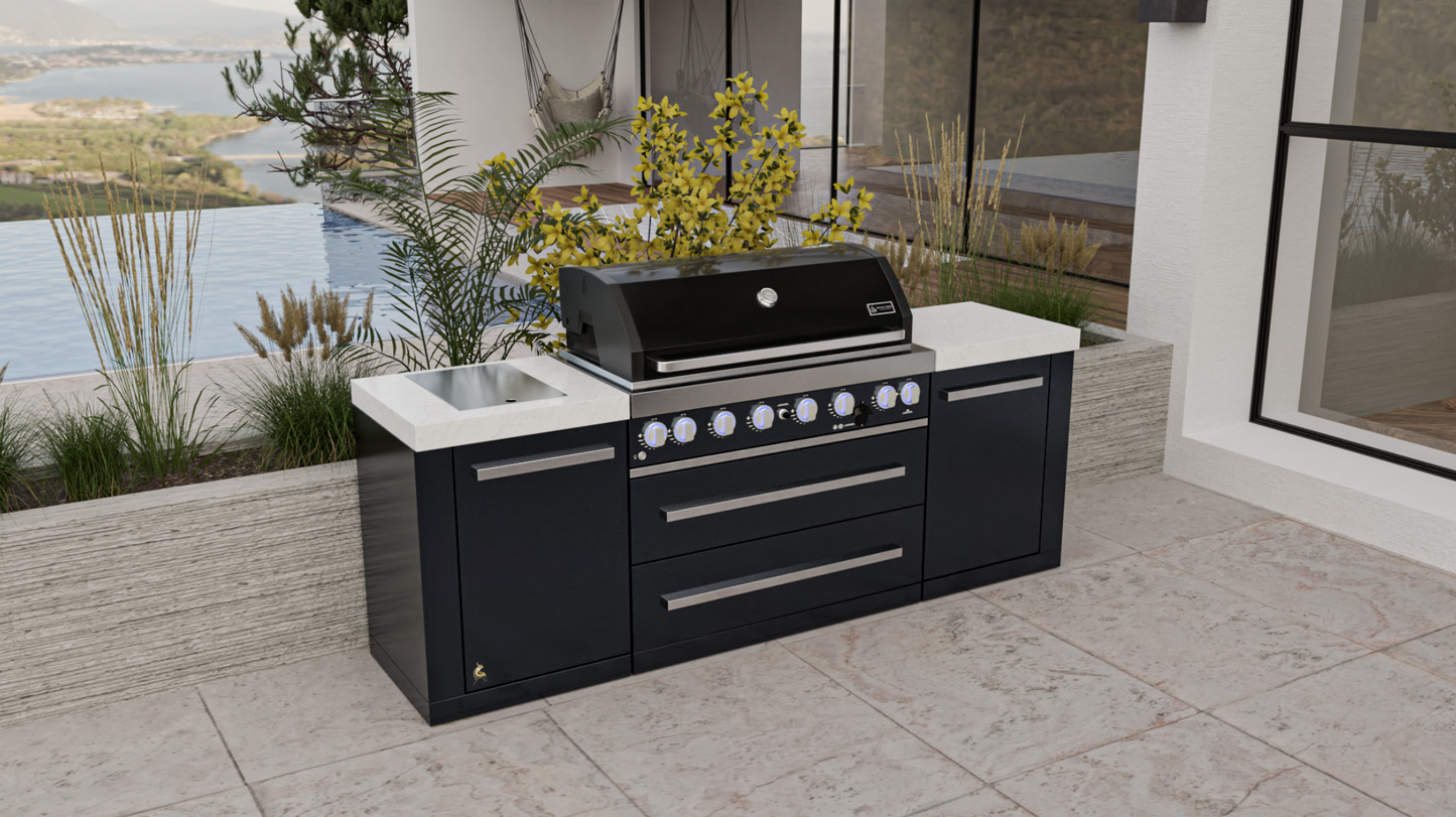 Mont Alpi 805 Black Stainless Steel Island MAi805-BSS - 94''