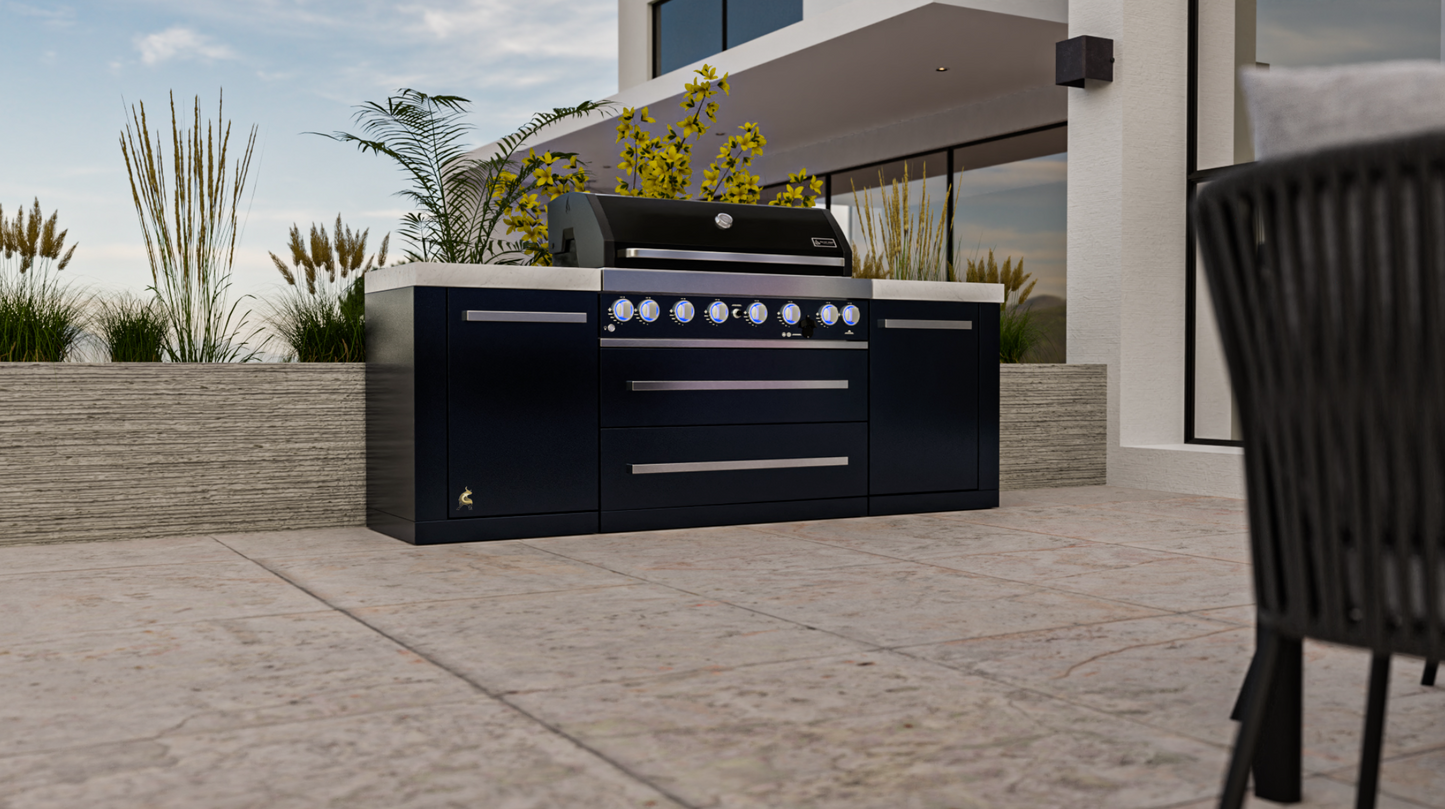 Mont Alpi 805 Black Stainless Steel Island MAi805-BSS - 94''