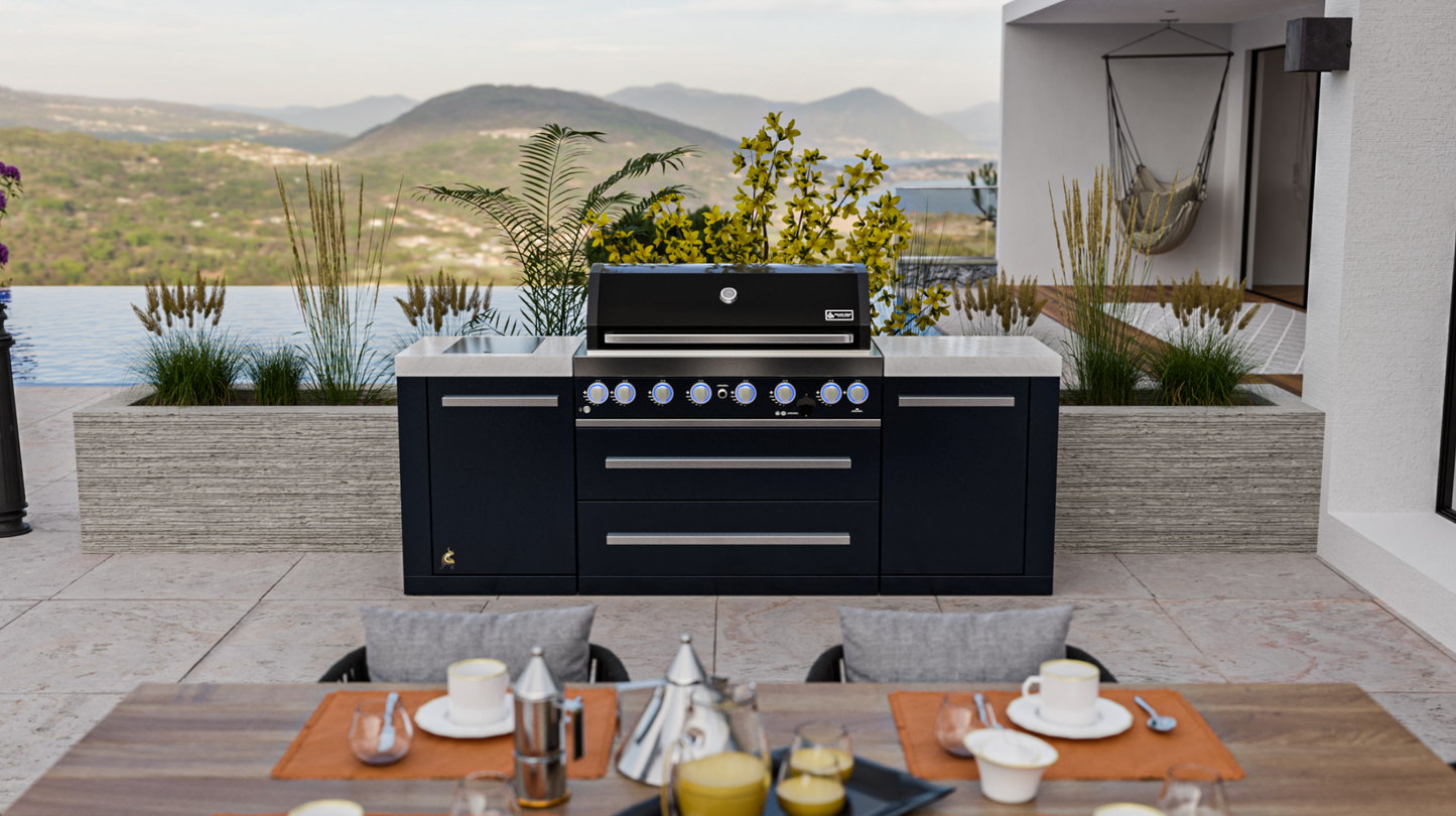 Mont Alpi 805 Black Stainless Steel Island MAi805-BSS - 94''